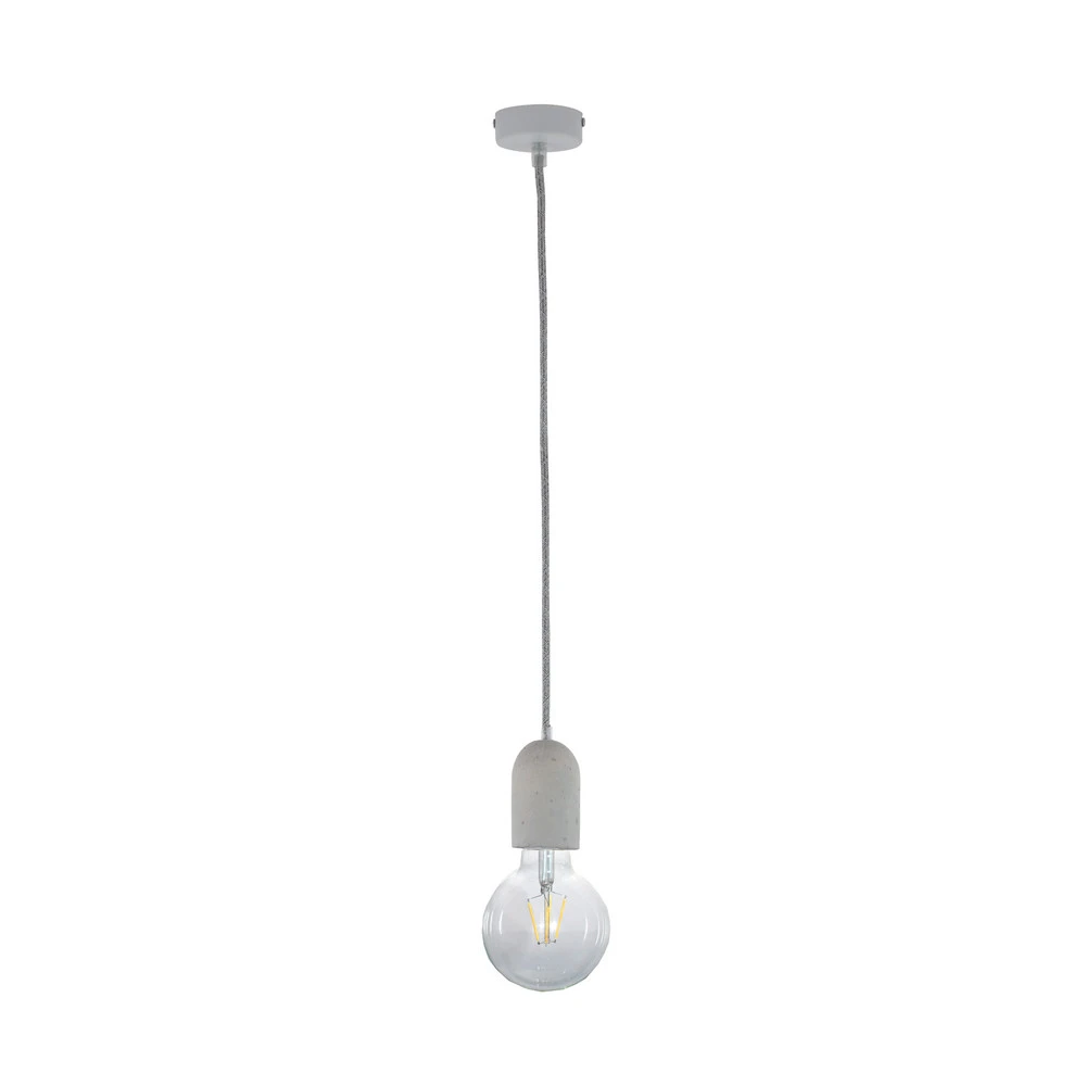 Suspension Béton, douille E27 IP44 pour salle de bain