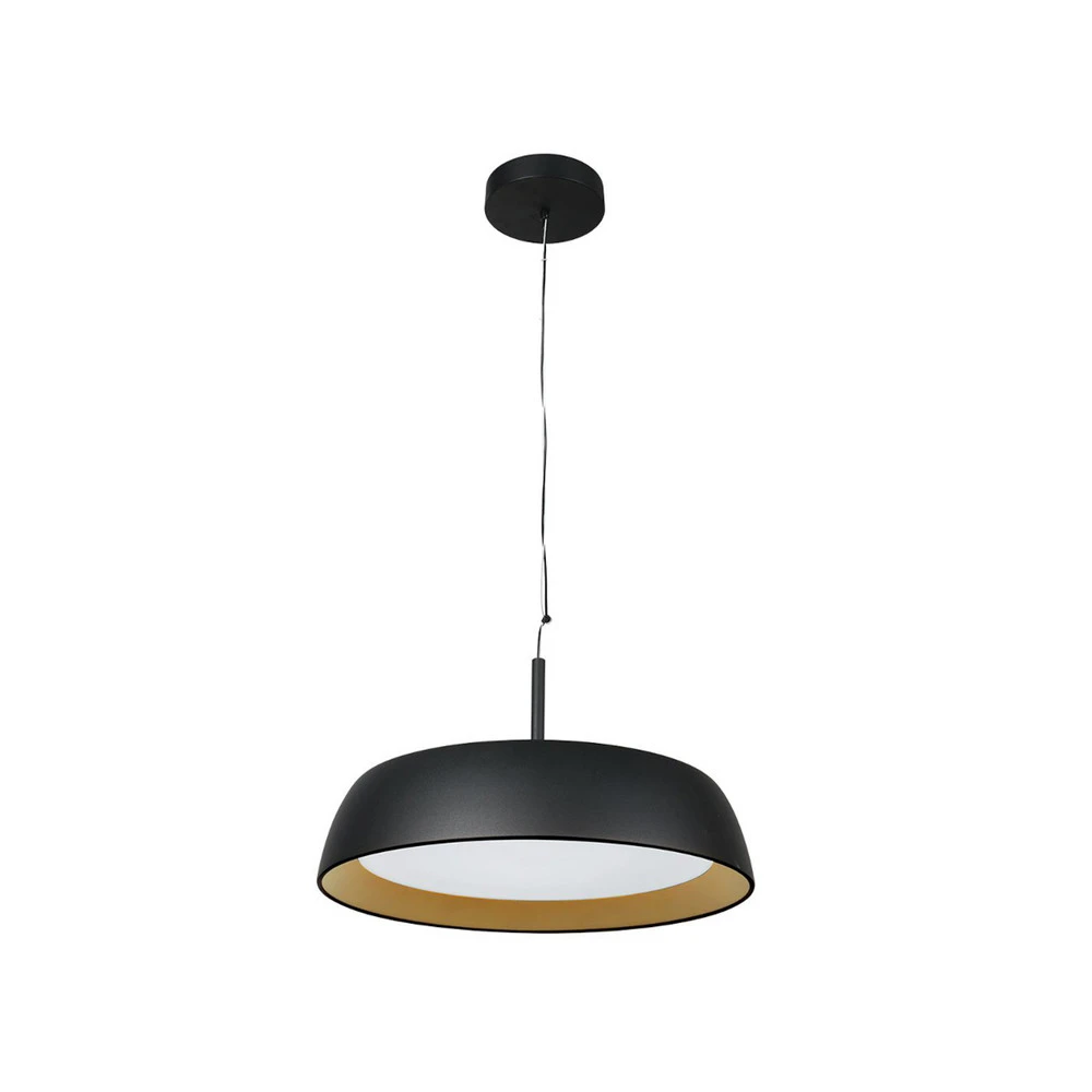 Suspension LED Mykty, métal, noir, diffuseur mat (Carré 30x30cm)